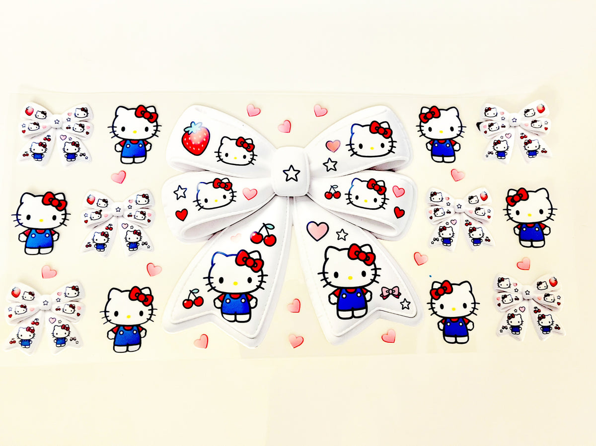 White Bow & Cat #KID217