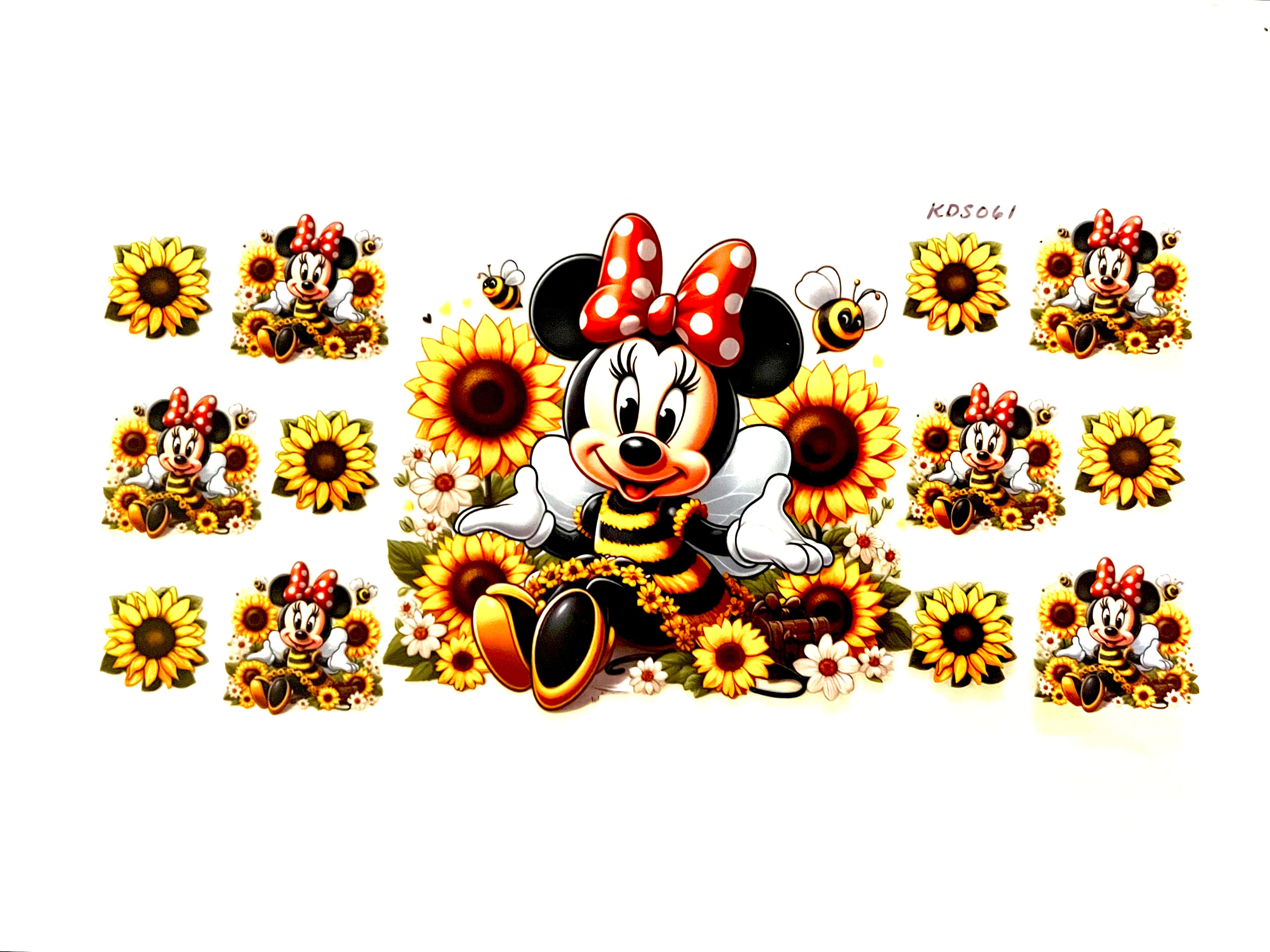 Mouse Sitting in Sunflowers #KDS061
