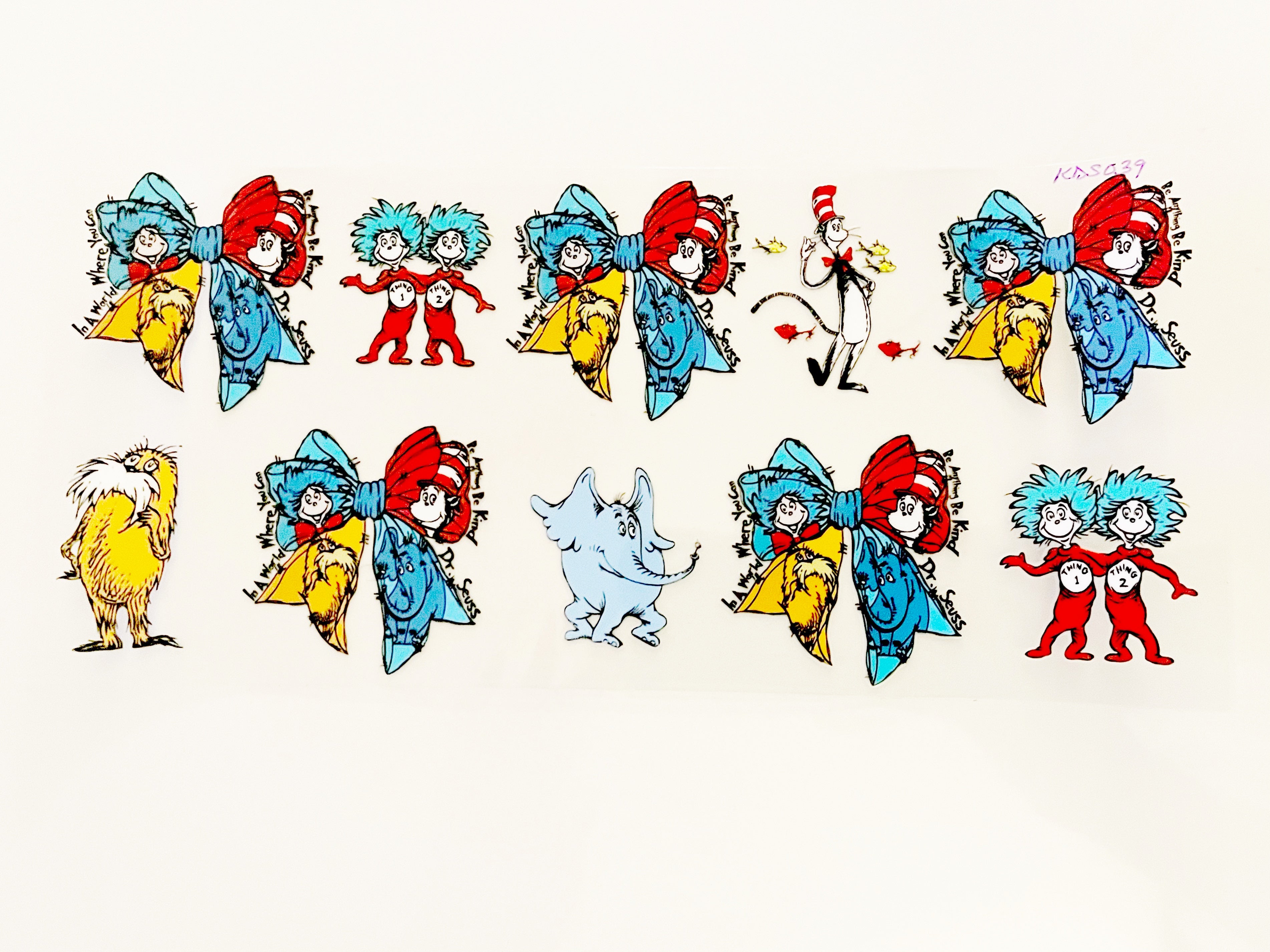 Dr. S Characters on Bows #KID039