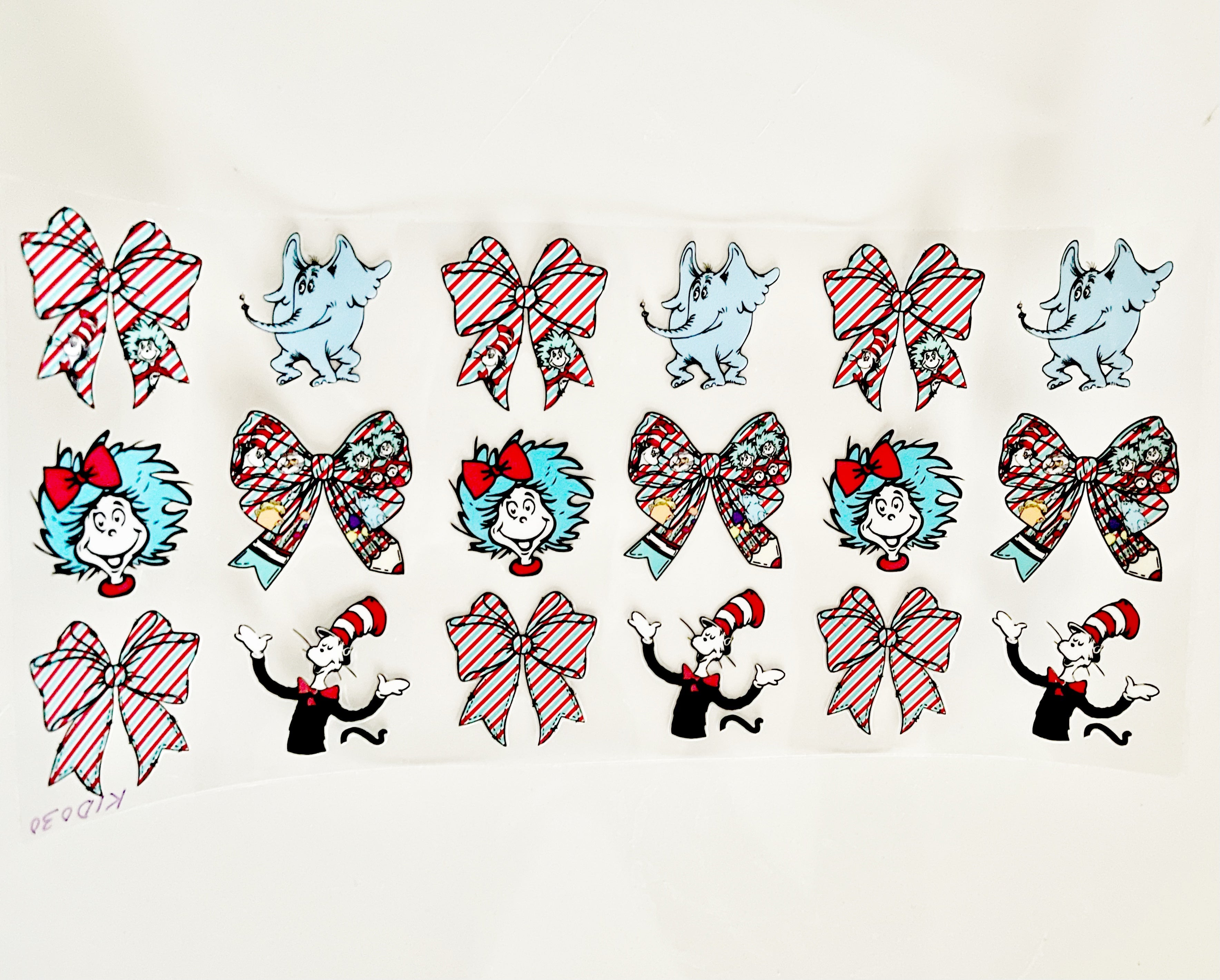 DR. S Blue/ Red Striped Bows #KID030