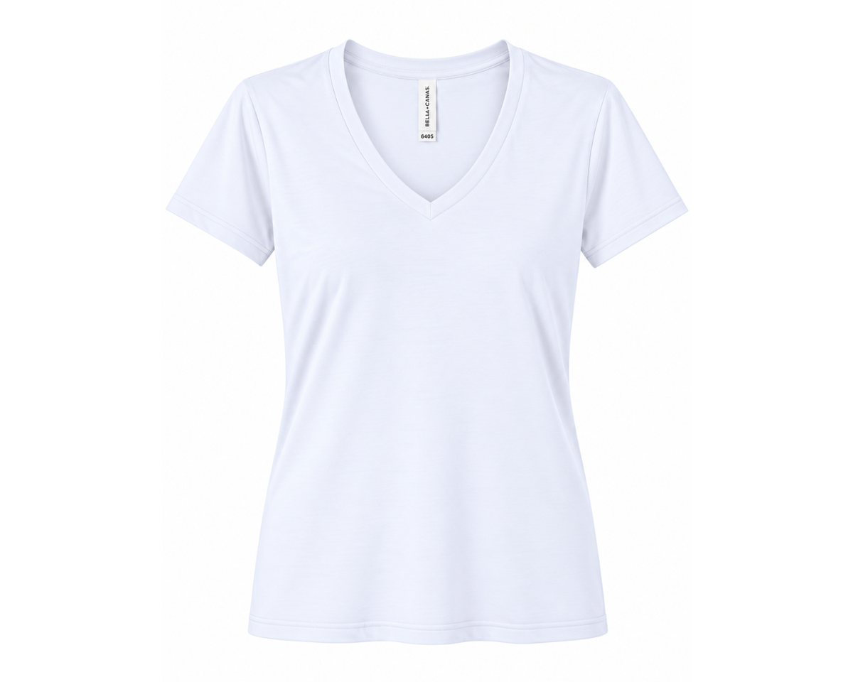 Women's Bella + Canvas Relaxed Jersey V-Neck Custom Graphic T-Shirt